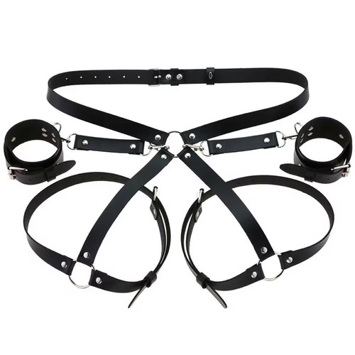 Women punk leather waist - women,