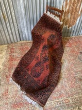 Antique Vintage Persian Carpet Rug Red Orange Russet 161cm X 101cm