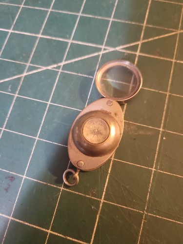 Nickel fob compass with spy - fob,