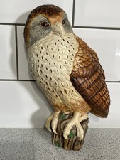 LARGE BOSSONS CHALKWARE WALL PLAQUE BIRD OF PREY OWL HAWK MADE IN ENGLAND