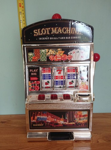 Toy slot fruit machine - machine, money