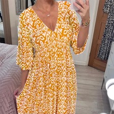 Ladies Summer Floral V-Neck