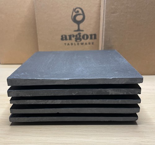 Square slate coasters - linea,