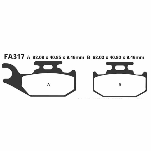 Pair ebc brake - brake, pads