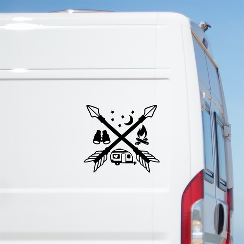 Camping icons sticker large - camping,