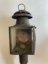 Carriage Coach Lamp Candle powered Single Beveled Glass (cracked) Antique.