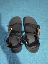 Teva Beach/Walking Sandals, Mens UK 11  EU 45.5 Black With Rainbow Side Strap