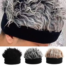 Hat Hair Attached Knitted