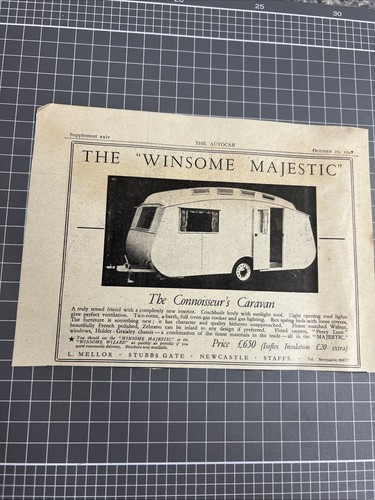 Vintage clipping caravan - clipping, 1949