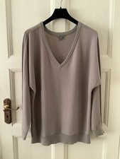 GAP LADIES OVERSIZED CASHMERE V-NECK DOLMAN BATWING SLEEVE JUMPER PULLOVER L VGC