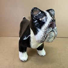 Papier Mache Bulldog Sculpture