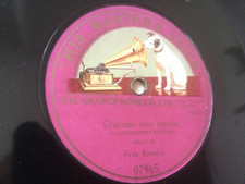 Gramophone shellac 12" Record "His Masters Voice Fritz Kreisler on violin 1920,s