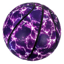 Size 7 Basketball | Arrives Inflated | Lightning- Red Blue or Purple | Full Size