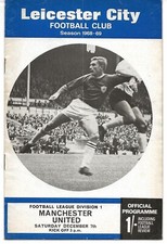 Football Programme LEICESTER CITY v MAN UTD Dec 1968