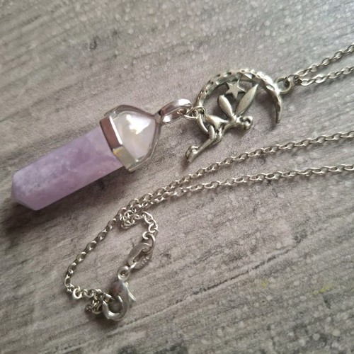 Amethyst crystal fairy - crystal, silver