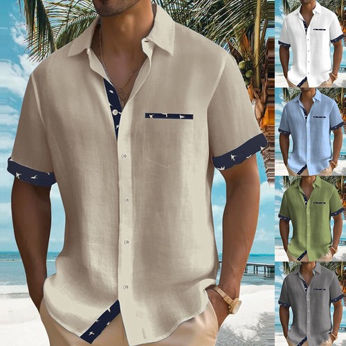 Mens short sleeve color - sleeve, block