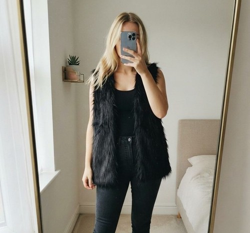 Primark black faux - primark, fur