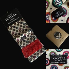 Tootal Vintage Mod Silk Scarf, Alabaster , BNWT