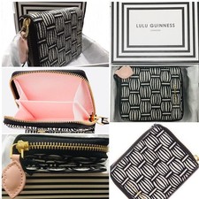 LULU GUINNESS - Basket Weave Portia Wallet - Black /Oyster (Brand New With Tag)