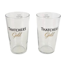 Thatchers Gold Pint Glass x 2