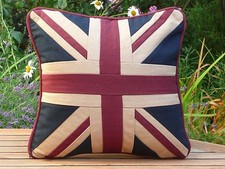 Union Jack Cushion in tea dyed