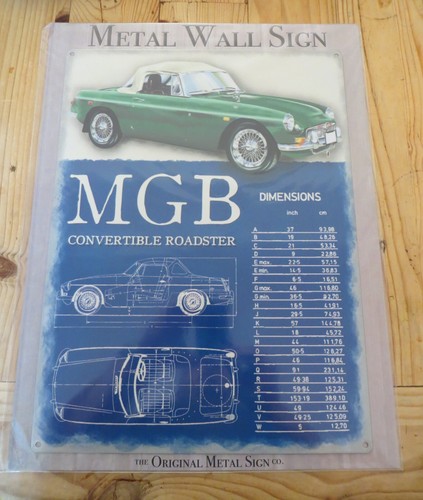 Mgb roadster new metal sign - mgb,