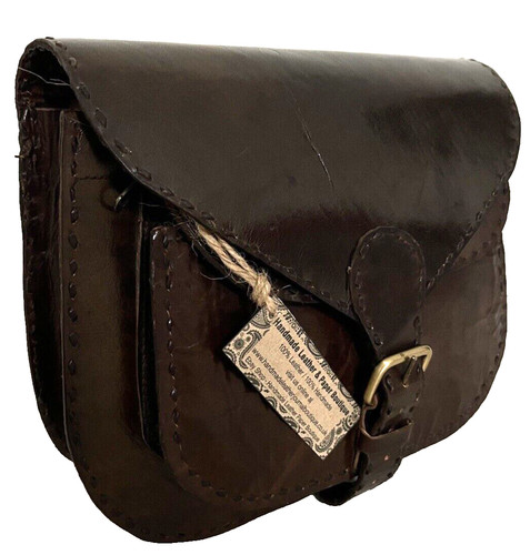 New dark brown leather - 11",