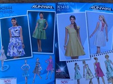 2 Simplicity Project Runway Patterns K1418 & K2444 Misses' Dresses 12-20 Unused