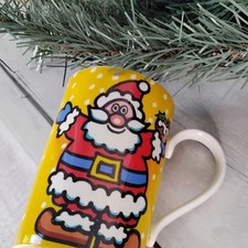 Dunoon 'Christmas Crackers' Santa & Rudolph mug by Jane Brookshaw Stoneware
