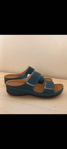 Women blue strappy - strappy, wedge