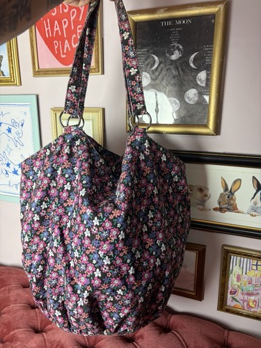 Black floral cotton canvas - cotton,