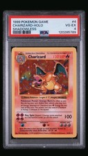 Pokemon Charizard Base Set Shadowless Holo Rare #4 PSA 4