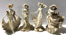 Leonardo Collection Lady Figurine Ornaments x4-Good Condition (Z2)