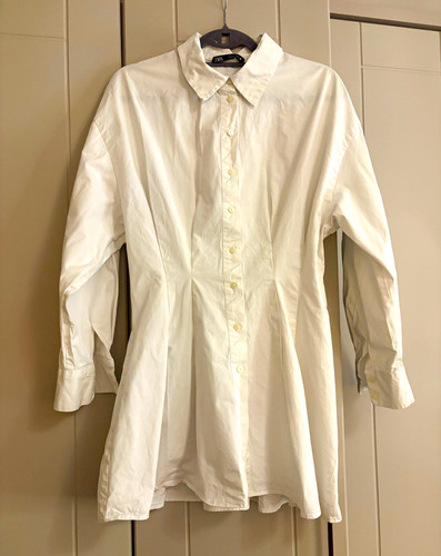 Zara white cotton - zara, collared