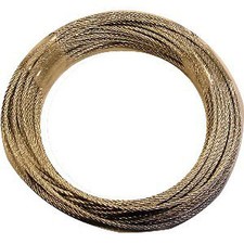 GALVANISED WIRE FOR LONGCASE CLOCK: 21ft x 1.25mm - Flexible, strong 7x7 strand