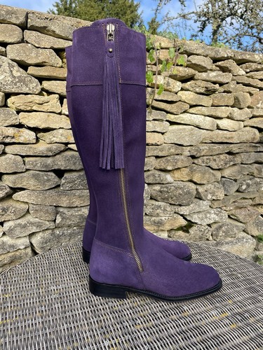 Handcrafted purple suede - handcrafted,
