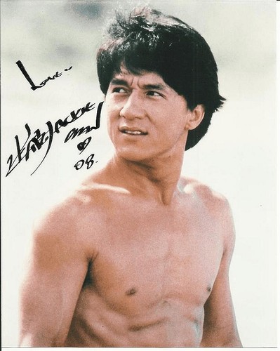Jackie chan signed photograph - jackie,
