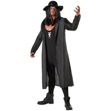 Official WWE The Undertaker Wrestler Fancy Dress Costume + Hat Adult Wrestling