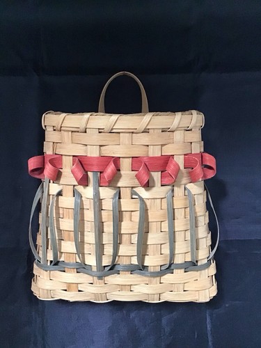 Vintage handwoven wall pocket - vintage,
