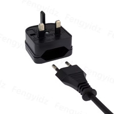 EU European Euro Europe 2-Pin To 3-Pin UK Travel Plug Socket Converter Adapter