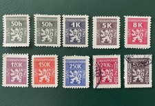Czechoslovakia Official Stamps 1946 + 1947 X10 Mint MNH x7 + Used x3 See photos 