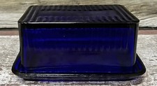 Cobalt Blue Glass Retro Thick