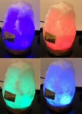 HIMALAYAN ROCK SALT NATURAL SHAPE USB MULTI COLOR CHANGE IONIZING LAMP