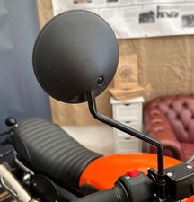 Mirrors Left Right Round Mirror Pair Black for Mutt Mongrel 125