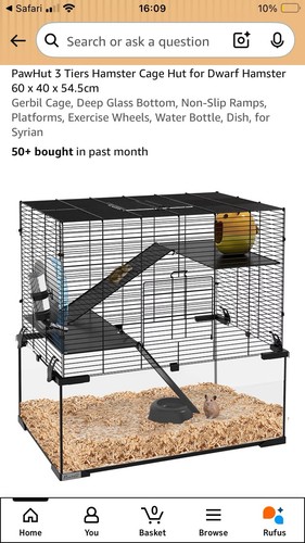 Pawhut tier hamster gerbil - 3,