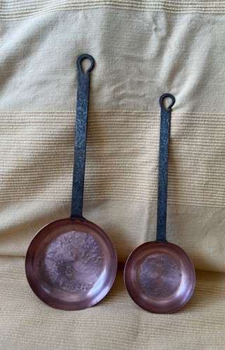 Vintage french copper pans - vintage,