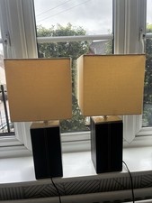Brown Faux Leather Touch Lamps