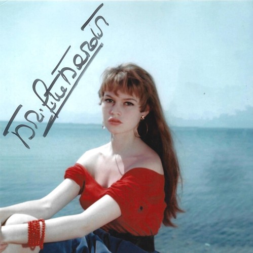 Brigitte bardot signed 8x8 - signed,