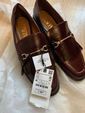 BNWT ZARA Leather Flat Shoe UK