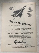 1957 Aircraft Advert REDIFON FLIGHT SIMULATOR DIVISION TRAINING EQUIPMENT